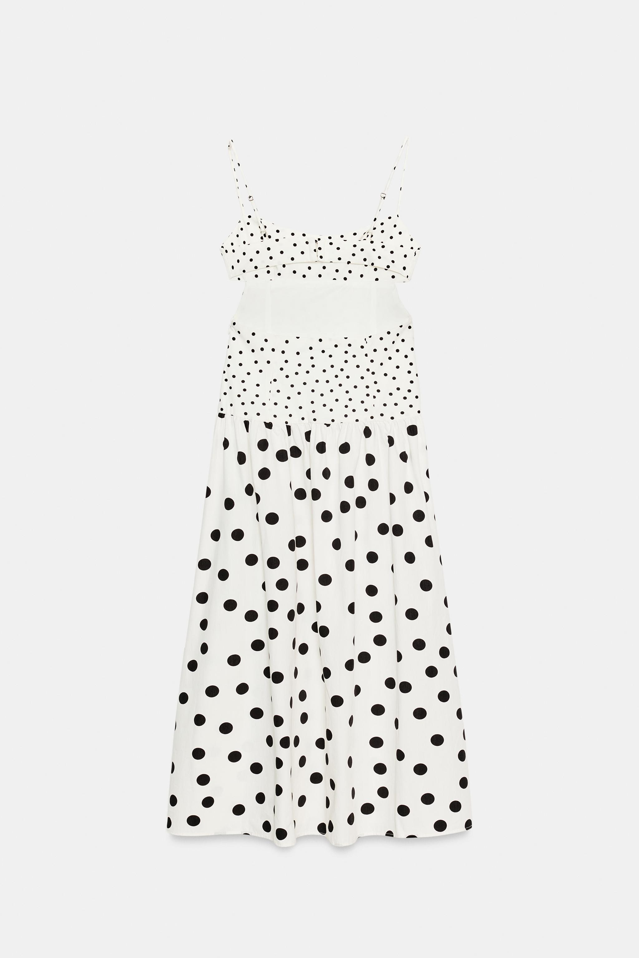 POLKA DOT STRAPPY MIDI DRESS | Zara US