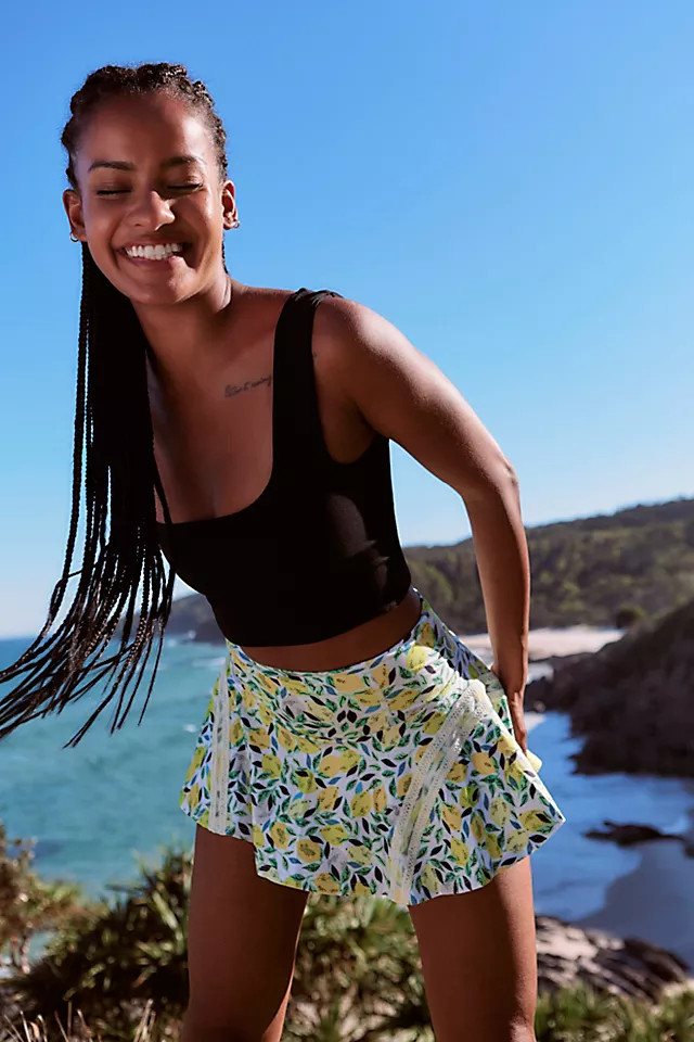 Pleats And Thank You Printed Skort | Free People (Global - UK&FR Excluded)
