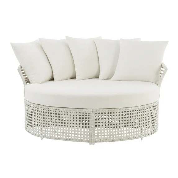 Mainstays Tuscany RIdge Outdoor Daybed - White with Cream | Walmart (US)
