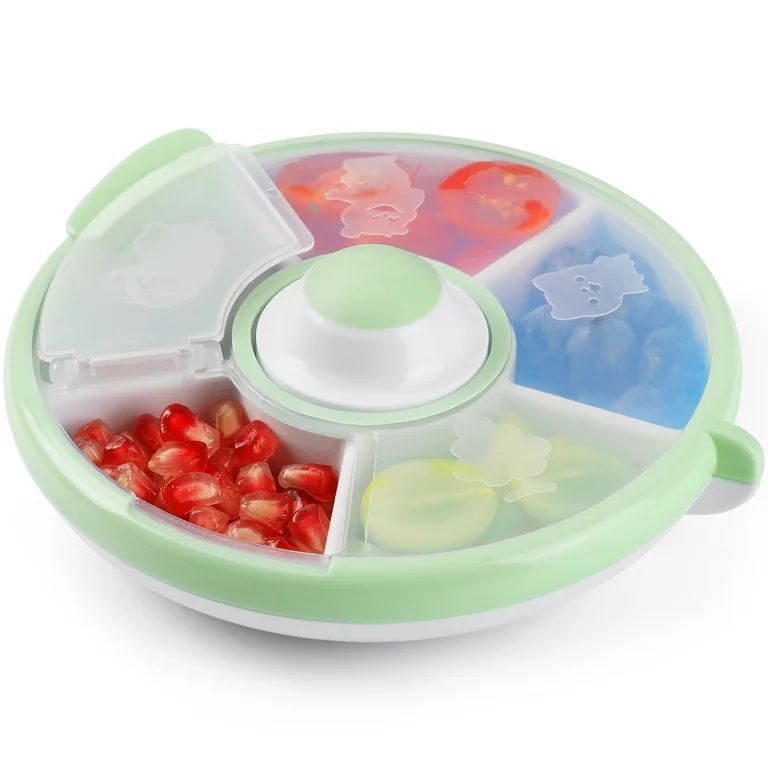 Cowiewie Snack Container for Kids with Lid, 5 Compartments, BPA and PVC Free Kids Snack Spinner, ... | Walmart (US)