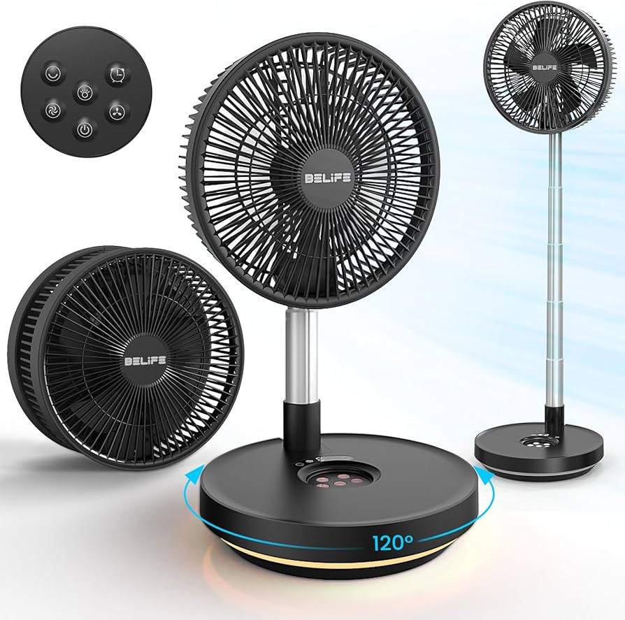 Belife X10 Portable Fan, Cordless 7200mAh Battery Operated Oscillating Fan, USB Rechargeable Desk... | Amazon (US)