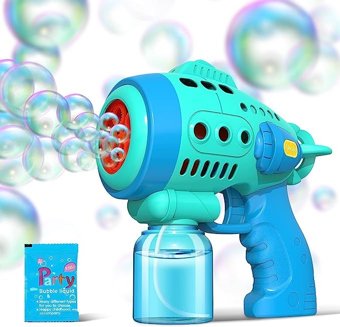 Bubble Gun with Bubble Liquid, Bubble Machine for Toddlers with 360-Degree Leak-Proof Design, Erg... | Amazon (US)