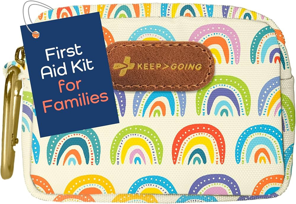 KeepGoing Small Travel First Aid Kit Kids – 60 Pc. Mini First Aid Kit for Purse, Diaper Bag, & ... | Amazon (US)