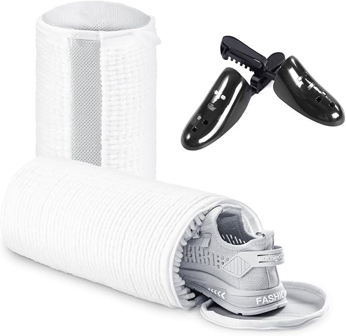 Shoe Washing Bag for Washing Machine, Fluffy Fibers Keep 360° Wrap-around Cleaning, Adjustable S... | Amazon (US)