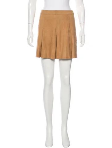 Alice + Olivia Suede A-Line Skirt w/ Tags | The Real Real, Inc.