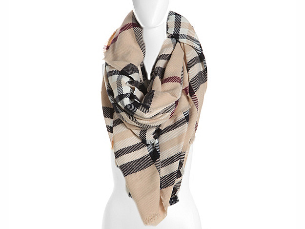 Women's Plaid Blanket Scarf -Tan | DSW