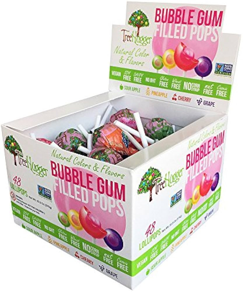 Tree Hugger Bubble Gum Filled Pops Display Box, Great for Big Fun, 48 Count | Amazon (US)