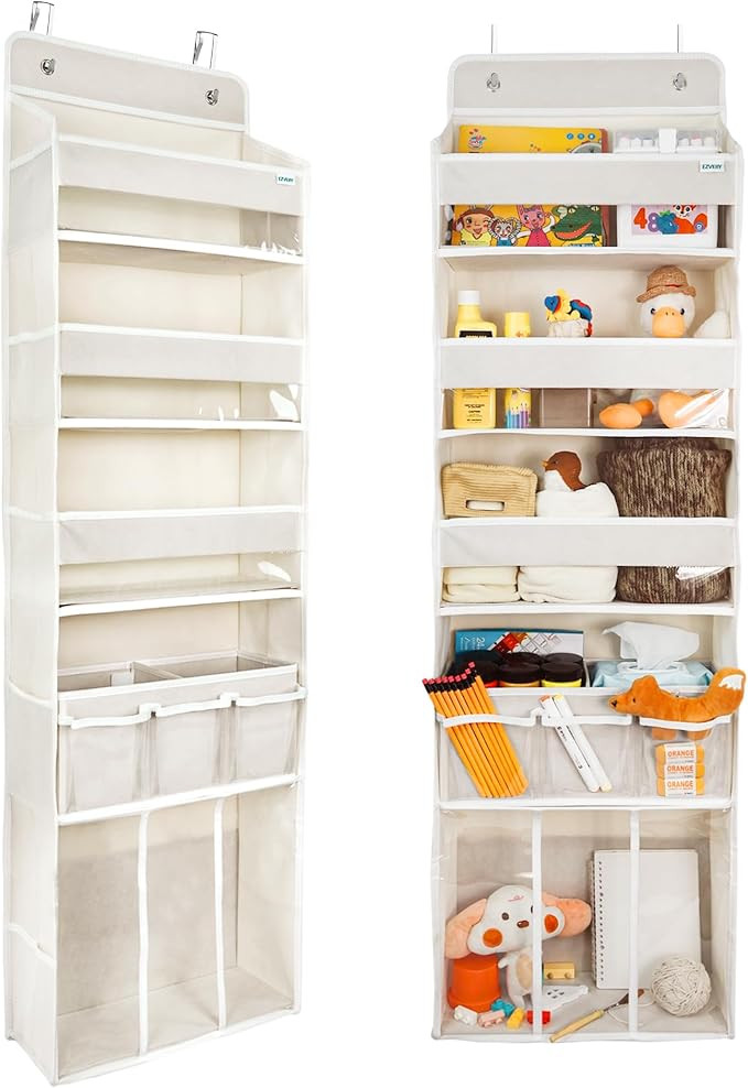 Door Hanging Storage Organizer,with 3 Bins 1 Movable Baby Diaper Caddy,1 Large capacity diaper st... | Amazon (US)