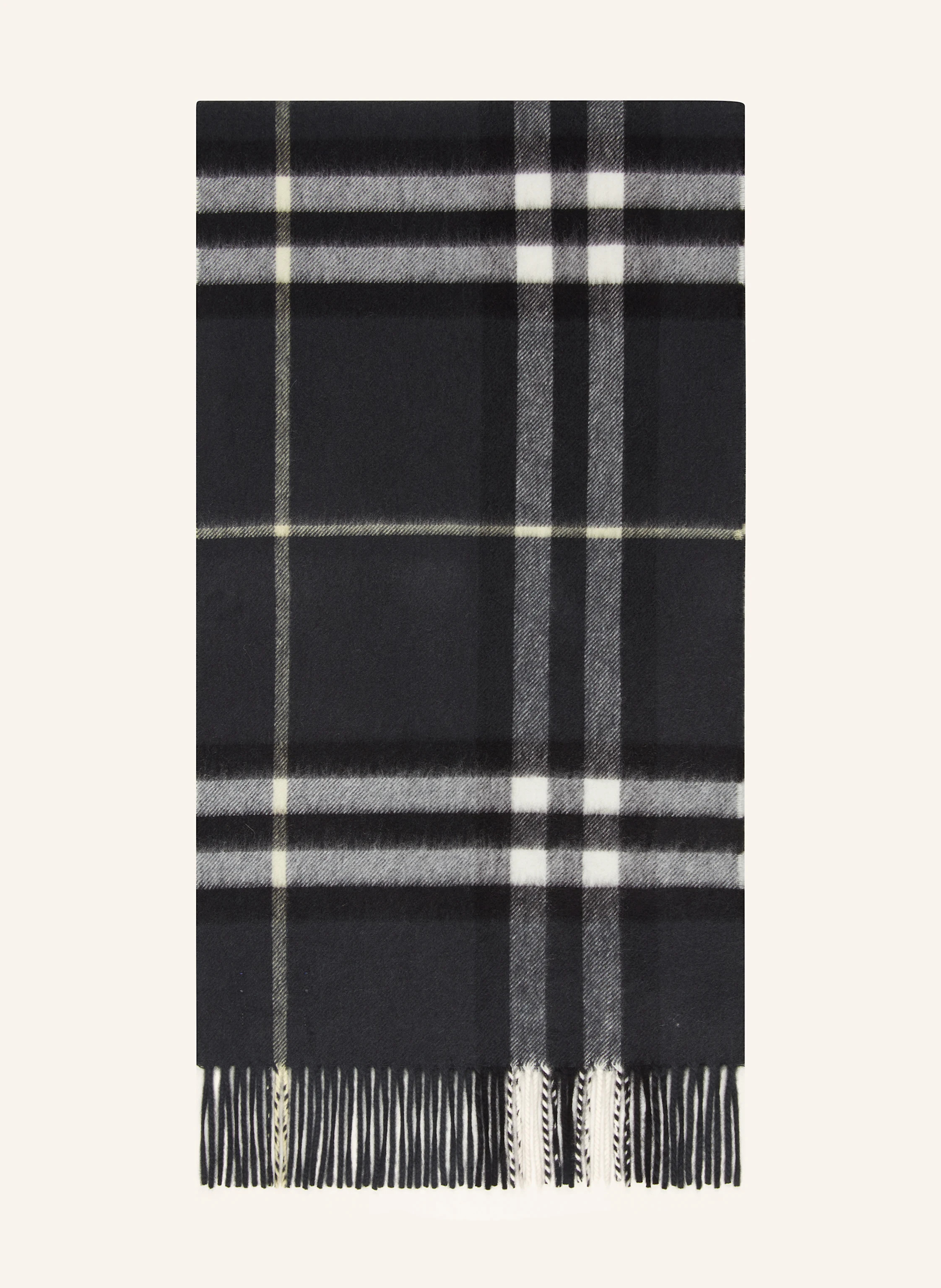 BURBERRY Cashmere-Schal in dunkelgrün/ schwarz/ weiss | Breuninger (DACH)