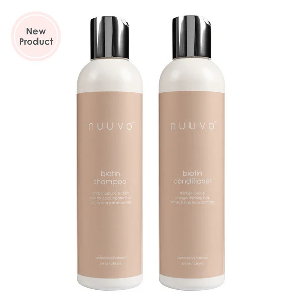 Nuuvo Biotin Shampoo & Conditioner Duo - Strengthening Hair Care Duo for Thicker, Fuller Hair | Nuuvo Haircare