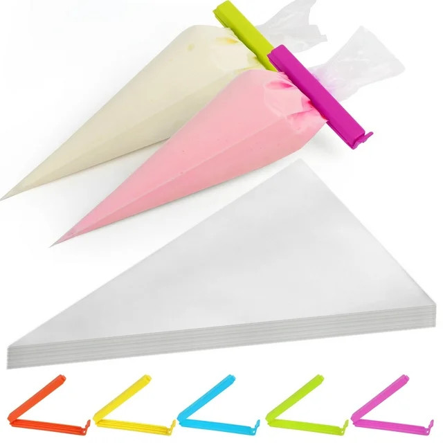 LotFancy Piping Bags, 150 Pcs 12" Disposable Pastry Bags & 5 Clips, Thick Icing Bags, Non-Slip | Walmart (US)
