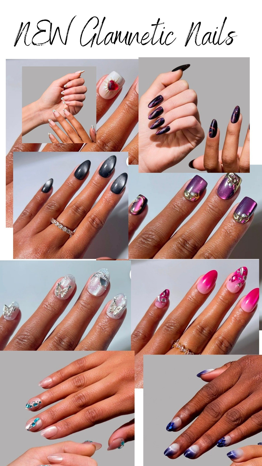 Literally freaking out!! The NEW collection is out and the gem, cat eye and others are gorgeous! #glamnetic #pressonnails 

#LTKBeauty #LTKselfcare