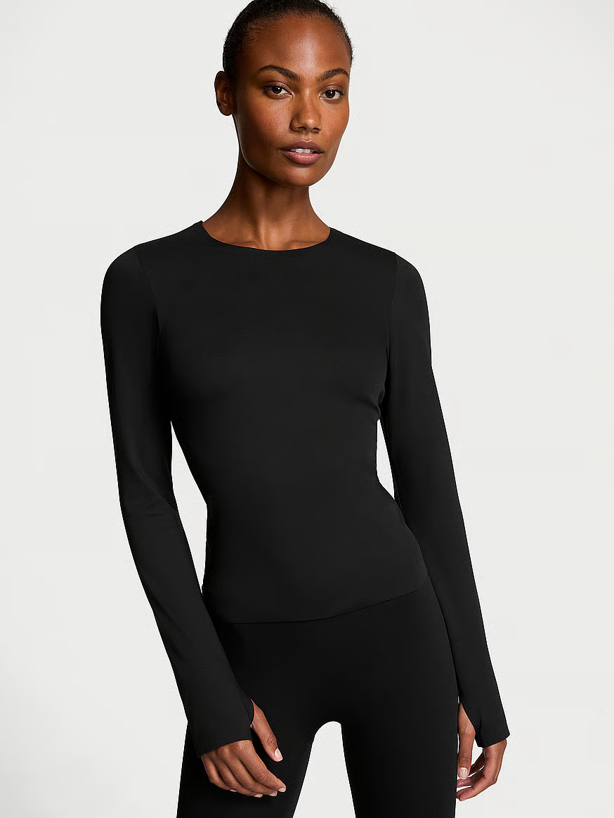 Buy VSX Elevate™ Long-Sleeve Tee, Black - Order Tops online - Victoria's Secret US | Victoria's Secret (US / CA )