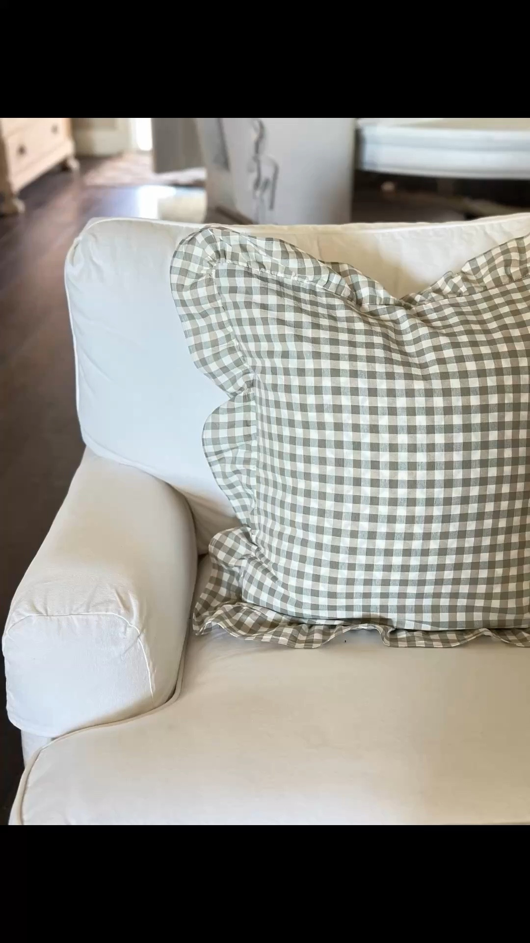 These are the cutest gingham pillows with ruffled edge!

They were the perfect addition to my sitting area sofa for Spring! 

These cute throw pillows come in 5 different sizes including a 26” square which would make a great pillow sham to change up your bedding for Spring and Summer. 

There are also 6 different color options.
and they are less than $20 for a set of 2 pillow covers. 

spring decor • home decor • throw pillows • gingham pillows • gingham bedding • pillow shams 


#LTKSeasonal #LTKHome