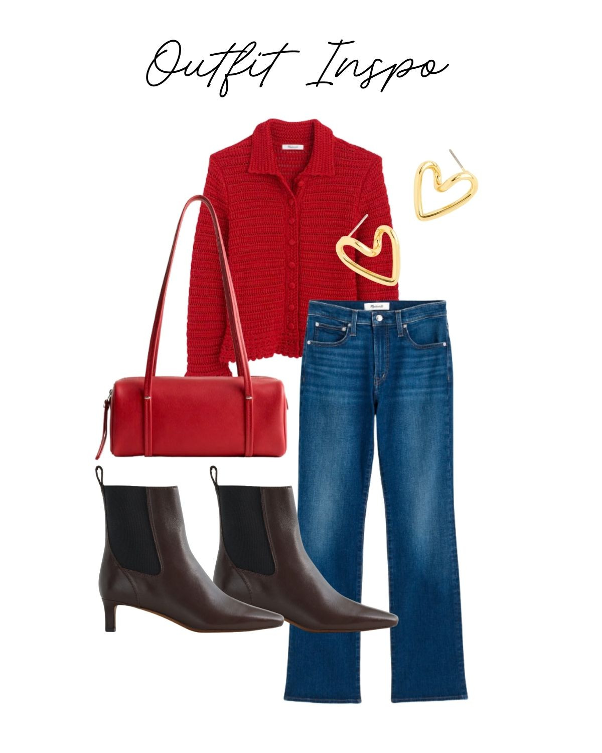 Cute and casual transitional outfit inspo. Also works perfectly for Valentine’s Day ! 

#LTKValentine #LTKootd #LTKgrwm