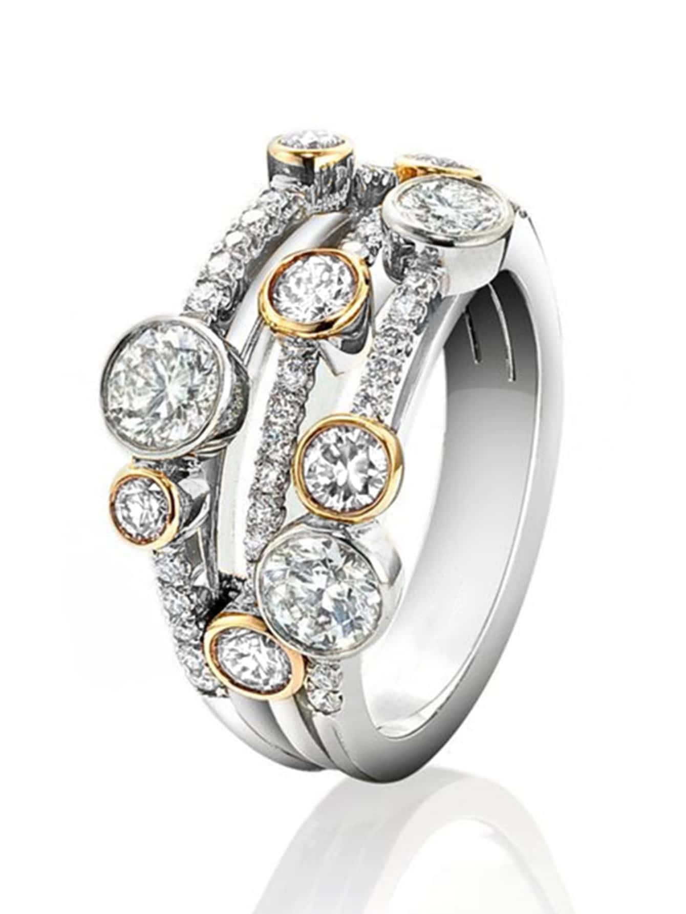 1pc Gorgeous Cubic Zirconia Ring For Women For Valentine's Day Gift Wedding Party Jewelry | SHEIN