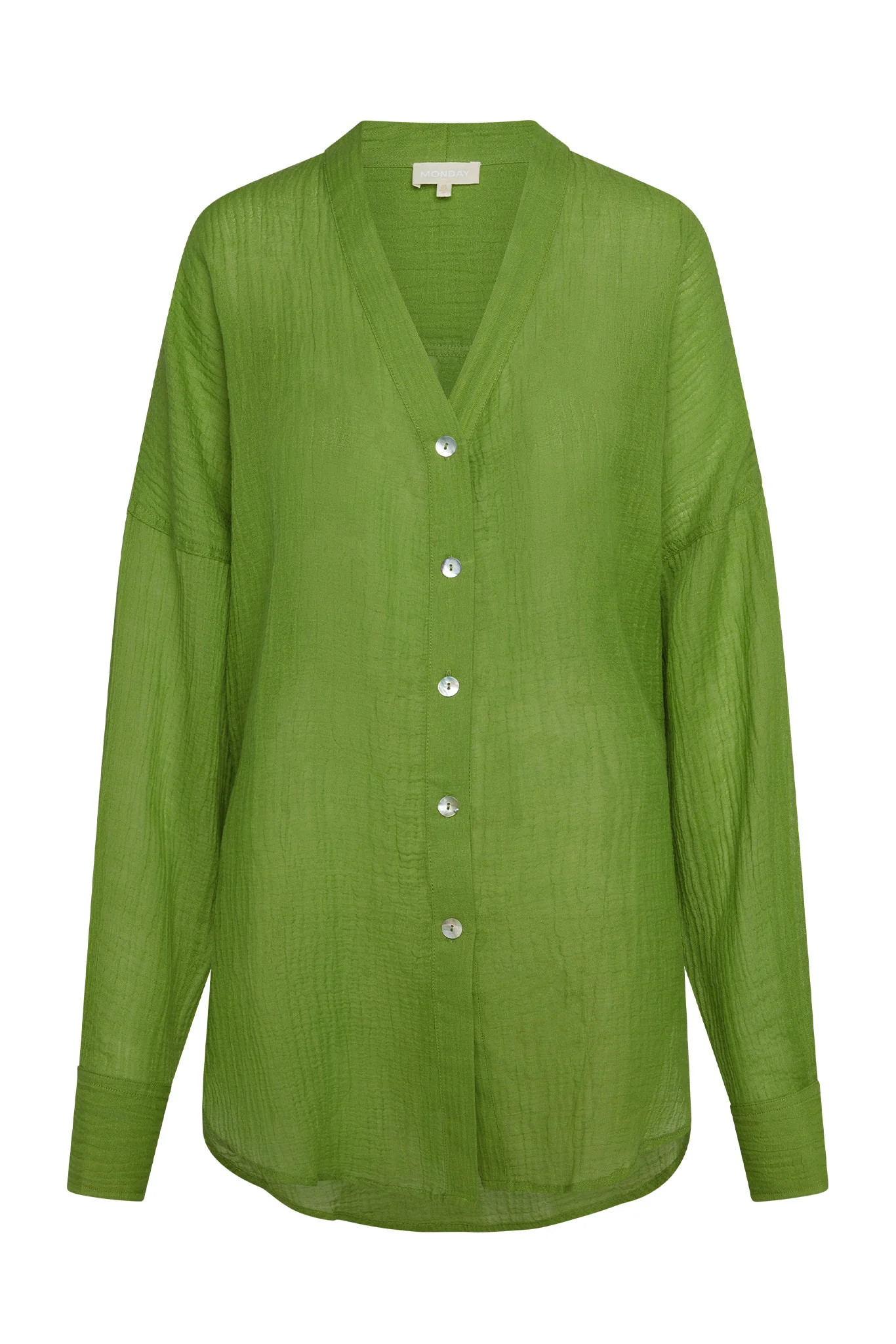 Barcelona Tunic - Cypress Crinkle Linen | Monday Swimwear