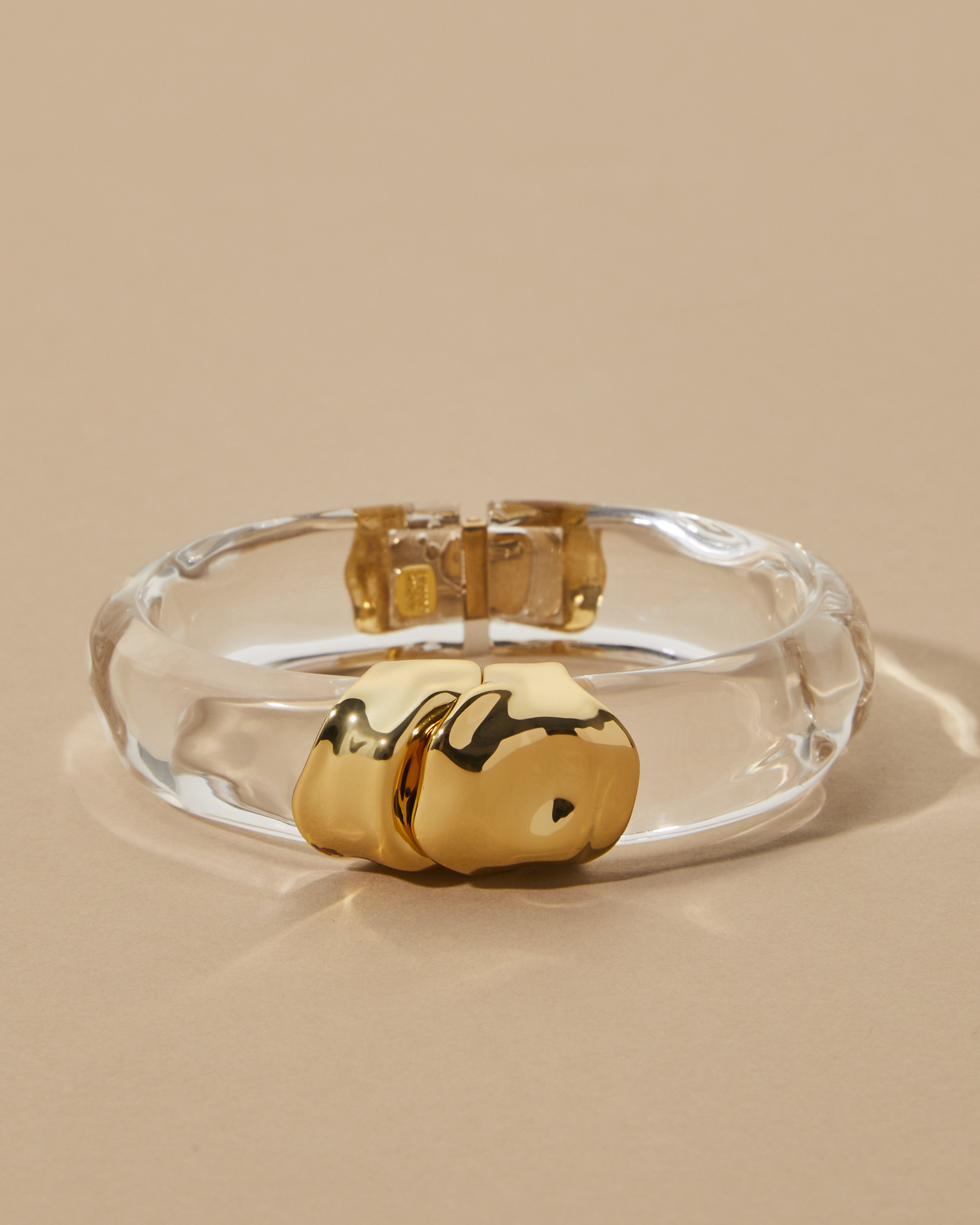Molten Gold Hinge Bracelet - Clear | ALEXIS BITTAR | Alexis Bittar