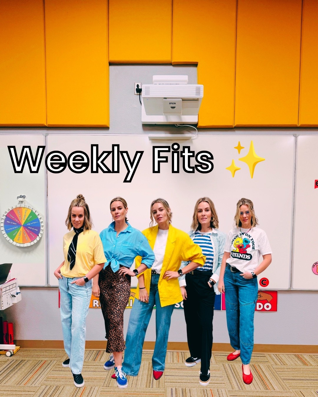 Five looks, one teacher closet 👗✨

This week’s school style lineup = playful graphics, easy denim, comfy shoes, and pieces that work from first bell to final dismissal. Sharing all five outfits in one spot for outfit inspo and easy shopping 💛

Which day would you wear first — Monday, Tuesday, Wednesday, Thursday, or Friday? 👀

#LTKStyleTip #LTKFinds

#LTKWorkwear #LTKSaleAlert #LTKootd #LTKWorkwear