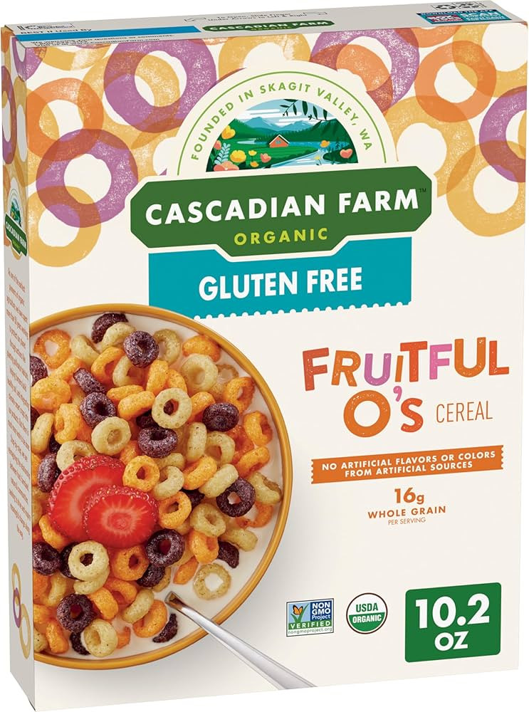 Cascadian Farm Organic Fruitful O's Cereal, Gluten Free, 10.2 oz. | Amazon (US)