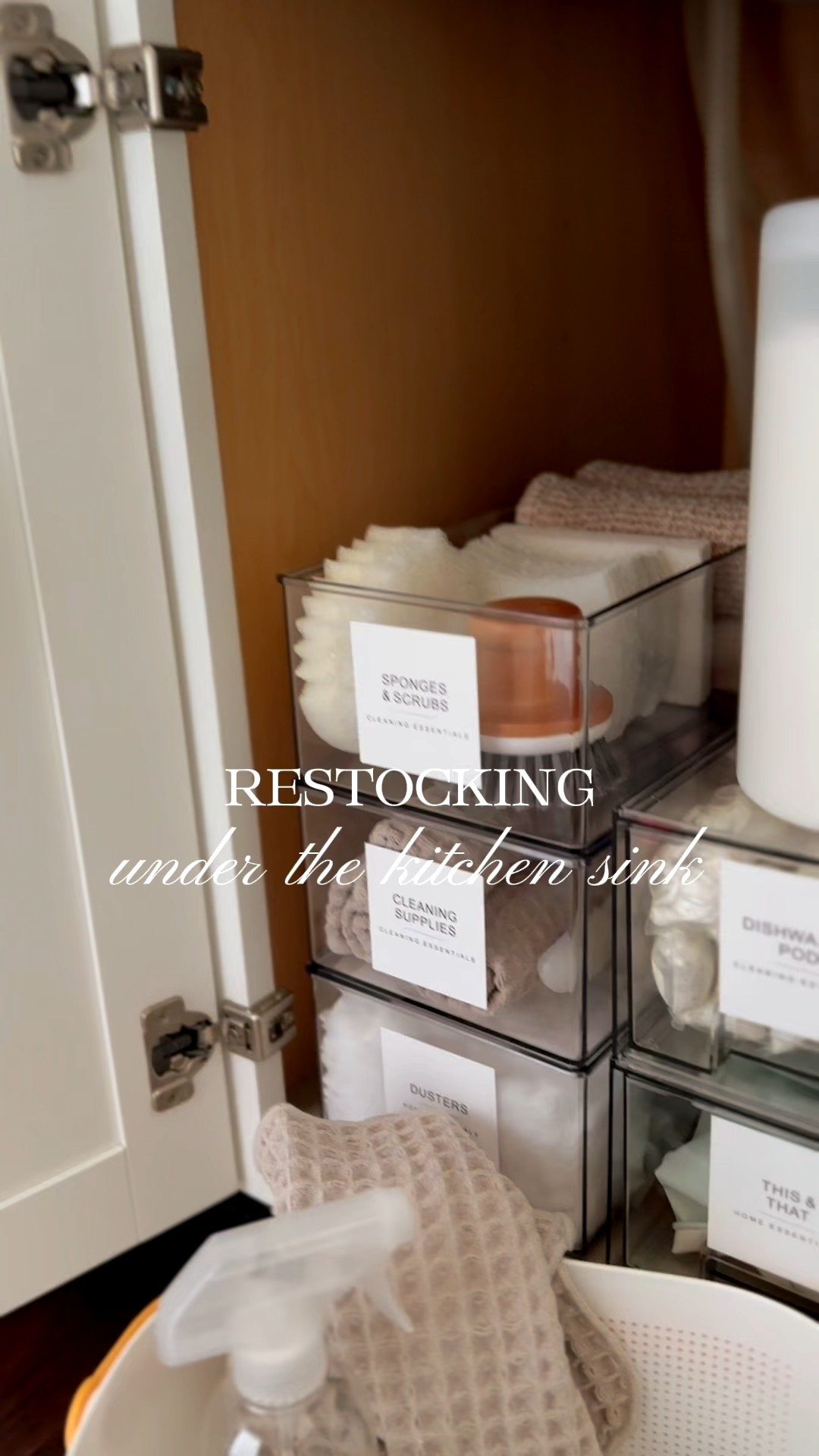 restocking under the kitchen sink + organization essentials  

#LTKHome