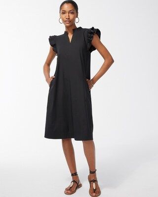 Poplin Double Flutter Sleeve Dress curated on LTK