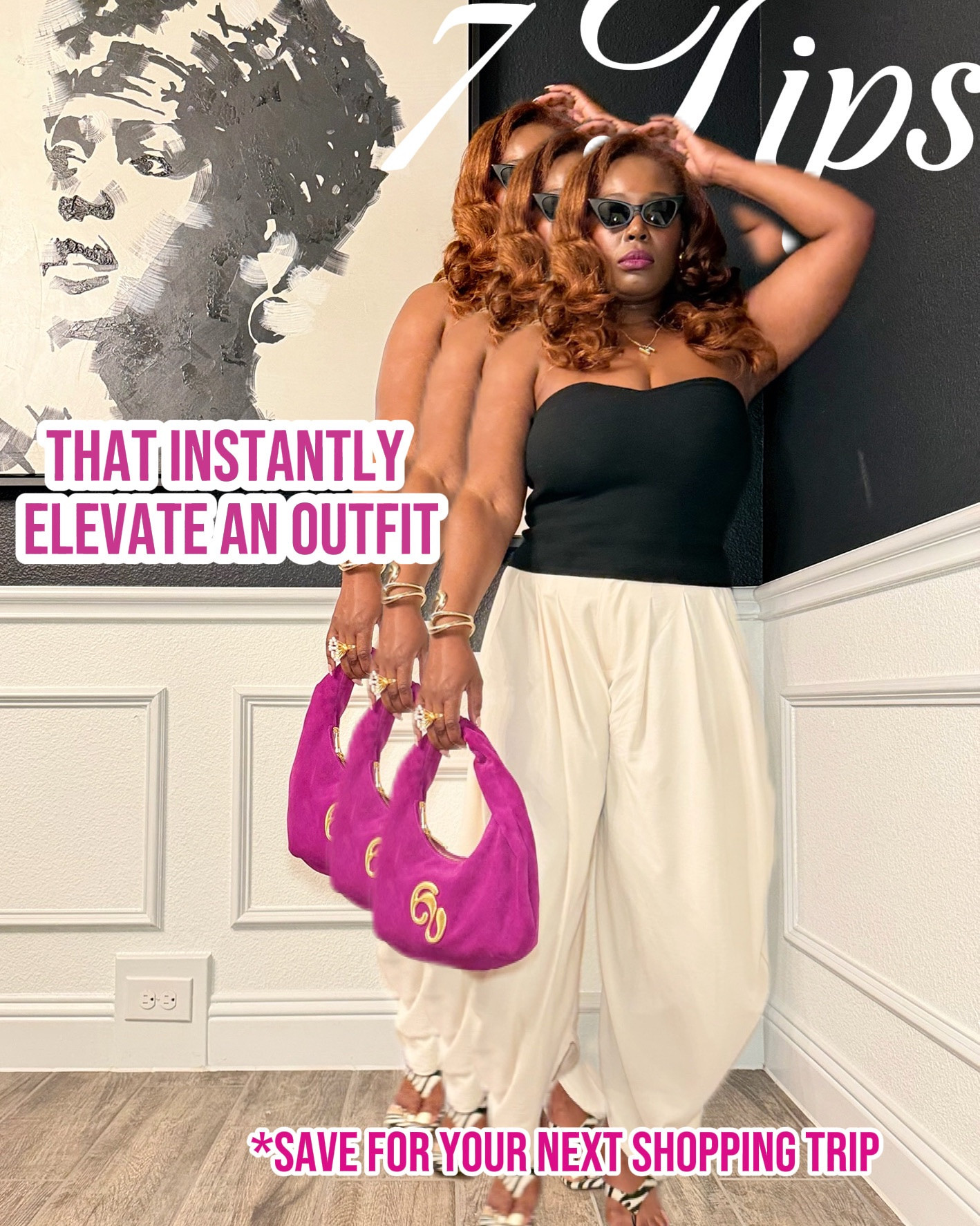 Swipe through for 7 styling tips that instantly elevate any outfit (yes, even the one you’ve had for 3 years sitting in the back of your closet 👏🏾).

Save this for the next time you’re standing in front of your closet saying “I have nothing to wear.”

Top: @walmart
Pants & shoes: @amazonfindsandfashion 
Bracelet & sunnies: @ASOS 
Bag: @kaicollective

#PersonalStylist #StyleTips #FashionEducation #StyleExpert #WardrobeStylist #StyleInspiration #PersonalStyle#datenightoutfit

#LTKootd #LTKMidsize #LTKgrwm