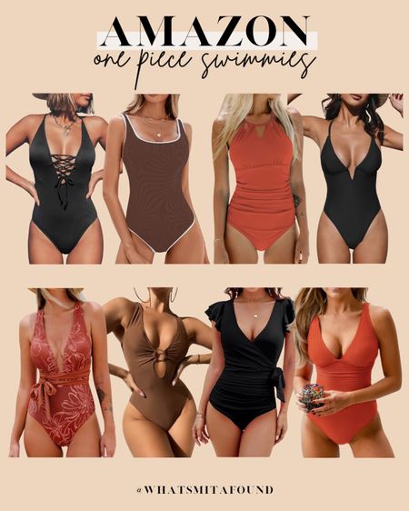 Amazon one piece swimsuits, trendy swimsuit, one piece swimsuit, one piece swimmie, trendy one piece, neutral one piece, black one piece, brown one piece, rust one piece, orange one piece, floral one piece, lace up one piece, wrap one piece, plunge one piece, rubber one piece, halter one piece, affordable one piece, affordable one piece swimsuit

#LTKfindsunder50 #LTKSeasonal #LTKswim