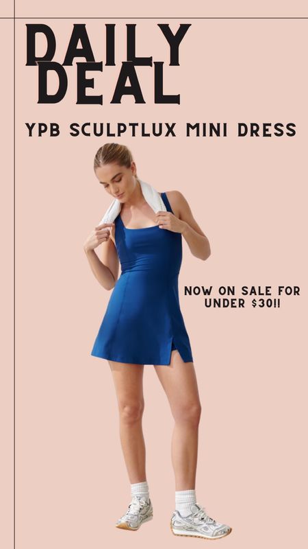 Now on sell for under $30, this scopeLUX mini dress is so pretty in this blue color! 

#LTKFindsUnder50 #LTKFitness #LTKSaleAlert