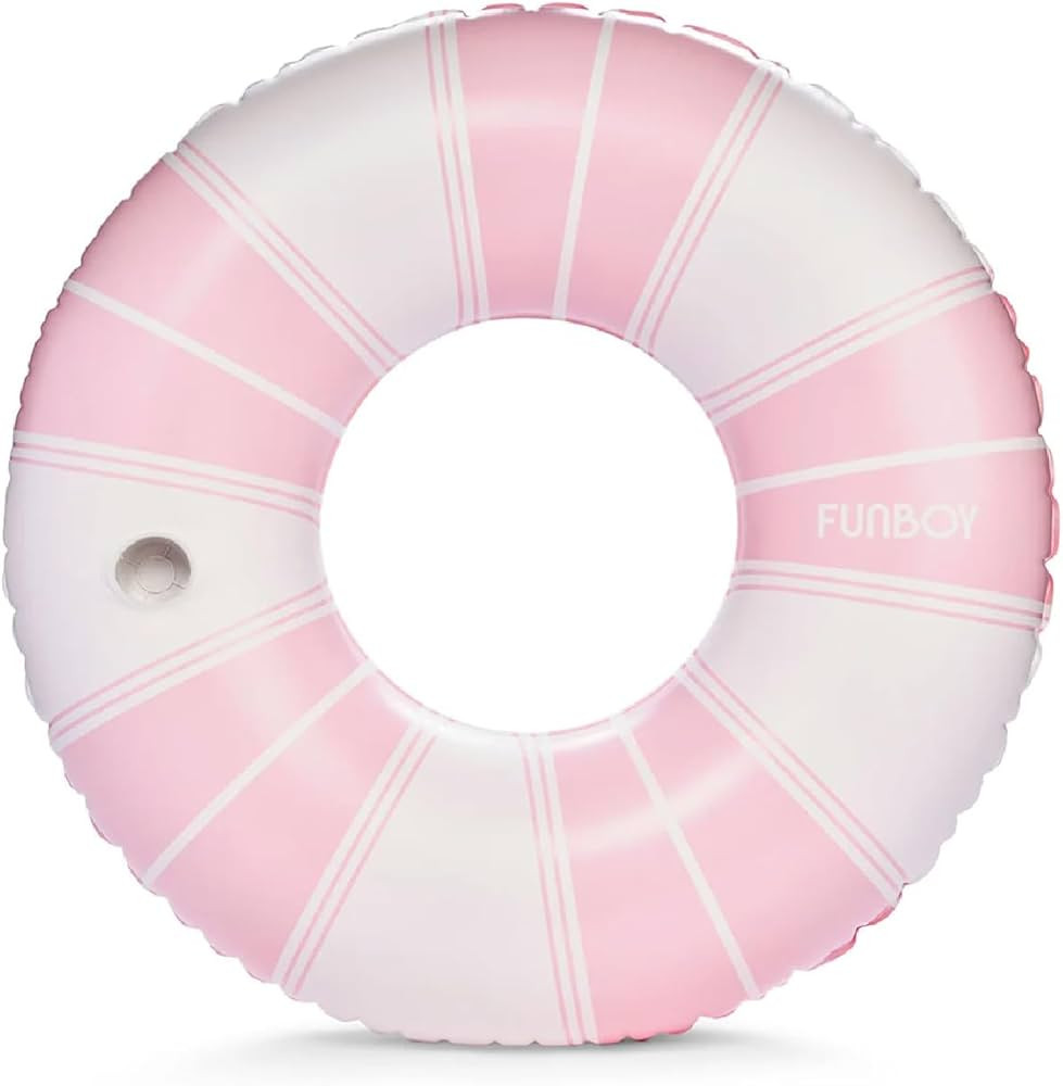 FUNBOY Giant Vintage Stripe Inflatable Pool Float with Cup Holder 48" Pool Float for Adults Inner... | Amazon (US)