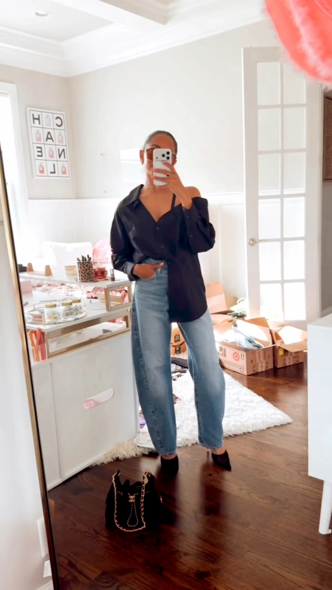 Shopbop x Levi’s event 
Levi barrel jeans
Black cold shoulder button down


#LTKootd #LTKgrwm #LTKSaleAlert
