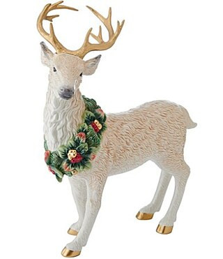 Fitz And Floyd Woodland Holiday Collection Standing Deer Figurine 16.75 | Dillard's