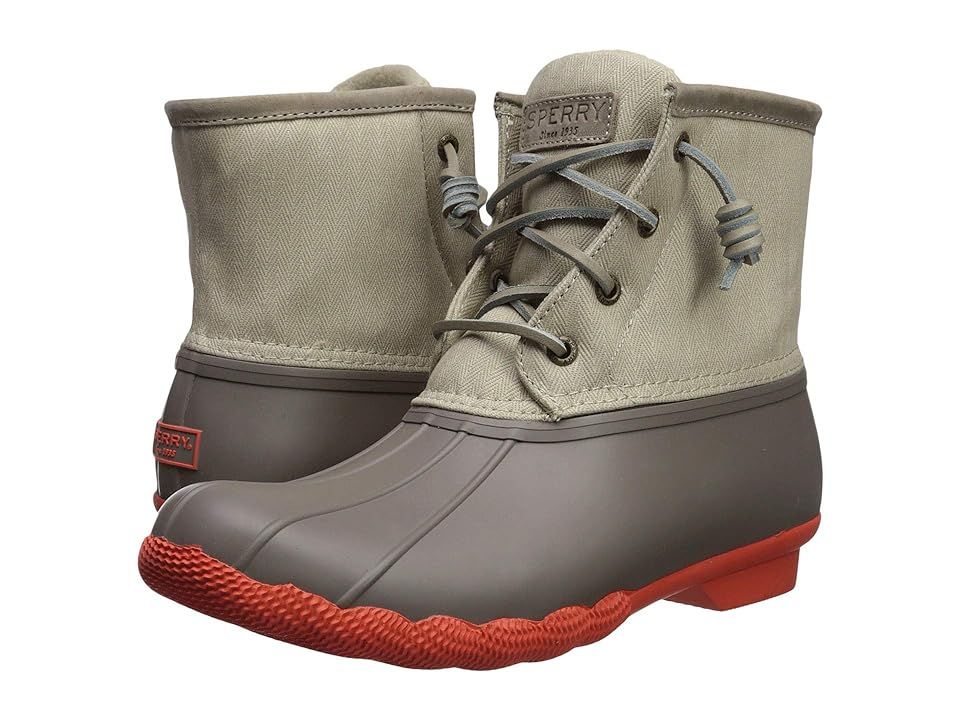 Sperry Saltwater Pop Outsole (Dark Taupe) Women's Rain Boots | Zappos