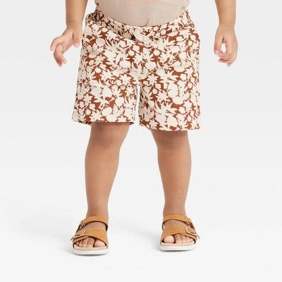Toddler Floral Pull-On Shorts - Cat & Jack™ Brown | Target