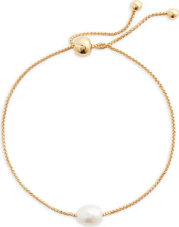 Demi Fine Freshwater Pearl Slider Bracelet | Nordstrom