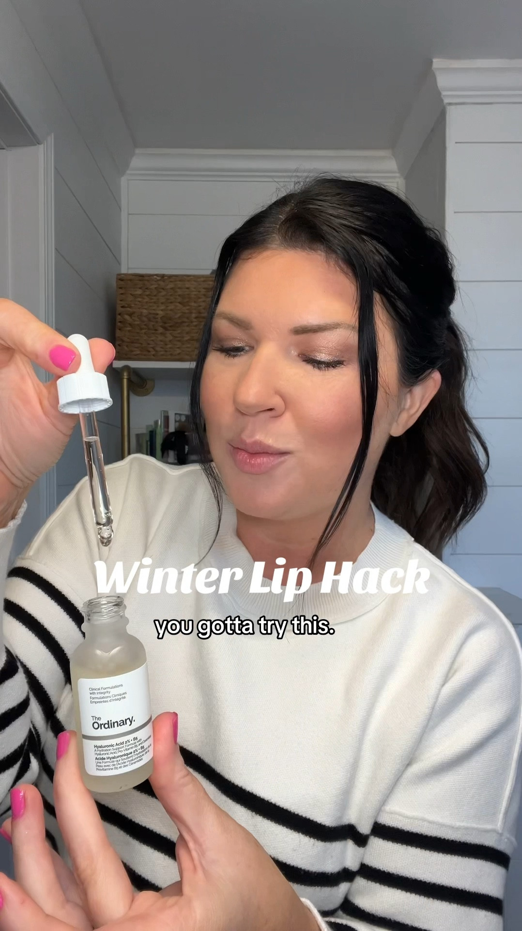 Winter lip hack 
Gentle hyaluronic acid on the lips followed by a squalane balm 

#LTKWatchNow #LTKOver40 #LTKBeauty