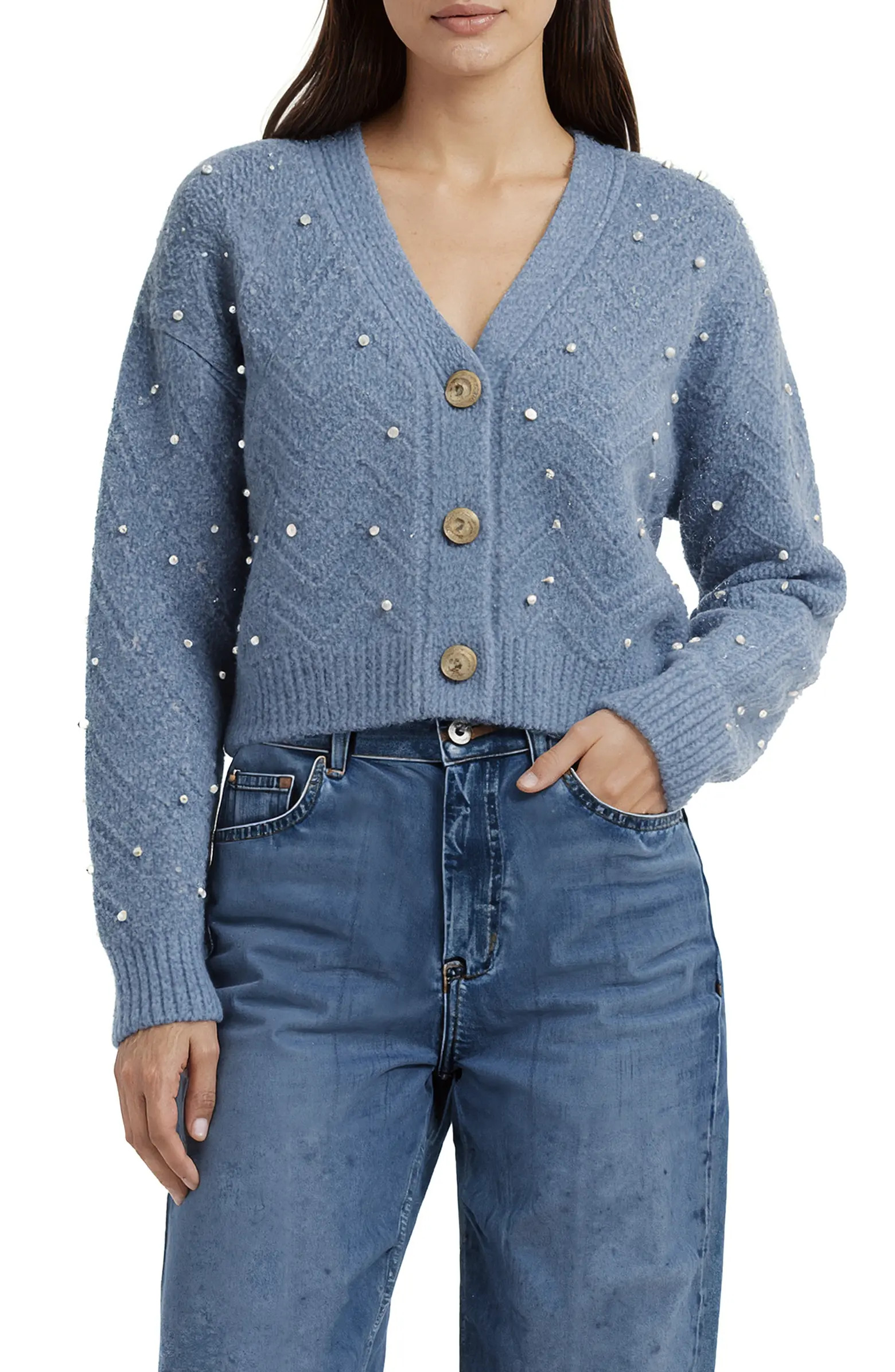 Lush Embellished Cardigan Sweater | Nordstromrack | Nordstrom Rack