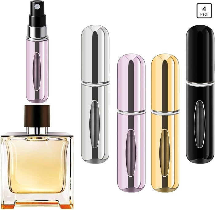 Refillable Perfume Portable Atomizer Bottle Refillable Perfume Spray, Travel Perfume (5ml, 4 Pack... | Amazon (US)