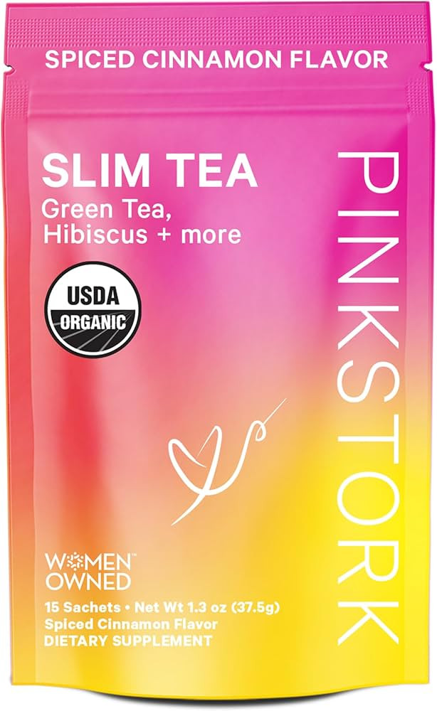 Pink Stork Organic Slim Tea - Dandelion Root, Green Tea, Ginger and Hibiscus for Detox, Bloating ... | Amazon (US)