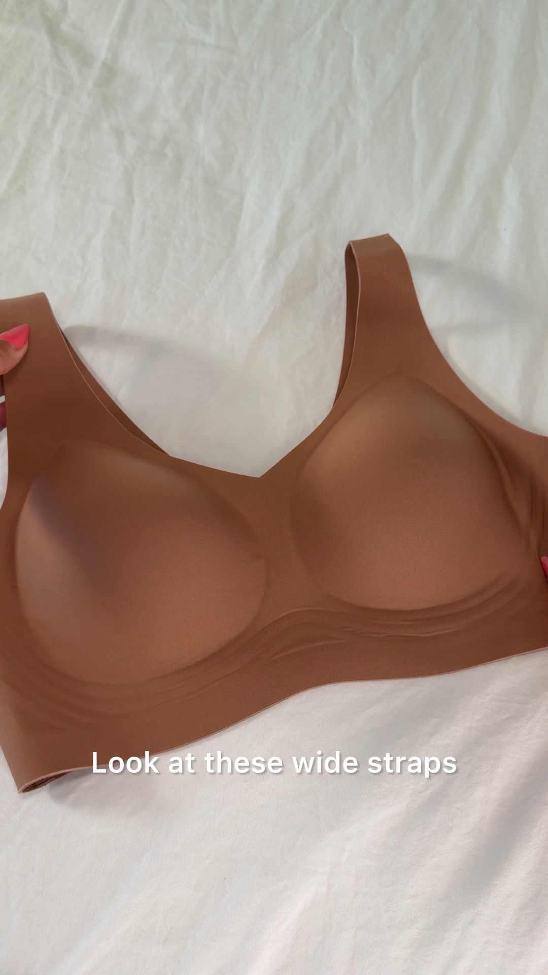 A new bra I’ve been loving lately is this wireless, seamless jelly bra that’s like a sports bra! No clasp in the back, wide straps and full coverage. Under $20 today

#LTKootd #LTKSaleAlert #LTKMidsize