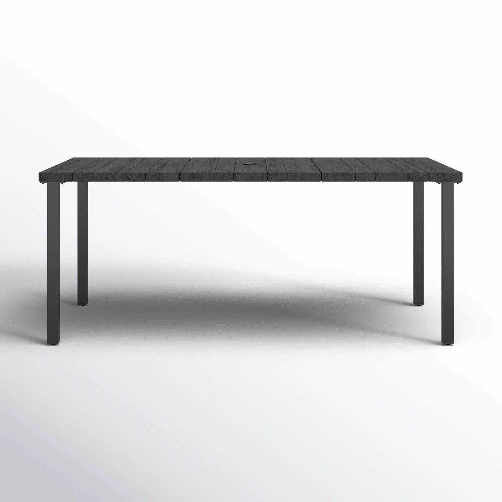 Callista Steel Outdoor Dining Table with Umbrella Hole | Joss & Main