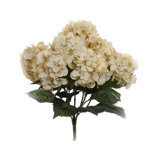 Versatile Beige Hydrangea Bush: 20-Inch Artificial Plant with UV Resistant Silk Blooms & Foliage ... | Michaels Stores
