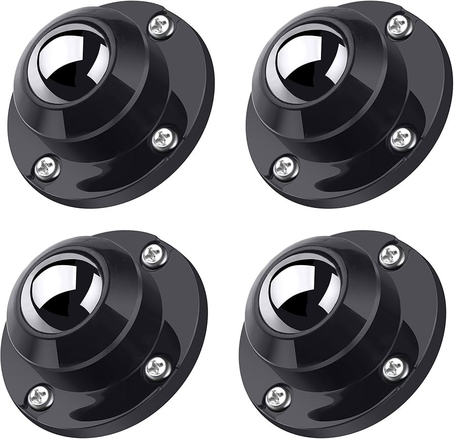 PlusRoc 4 Pack 1 Inch Self Adhesive Paste Caster Wheels for Furniture Bucket, Load Capacity 28LBS... | Amazon (US)