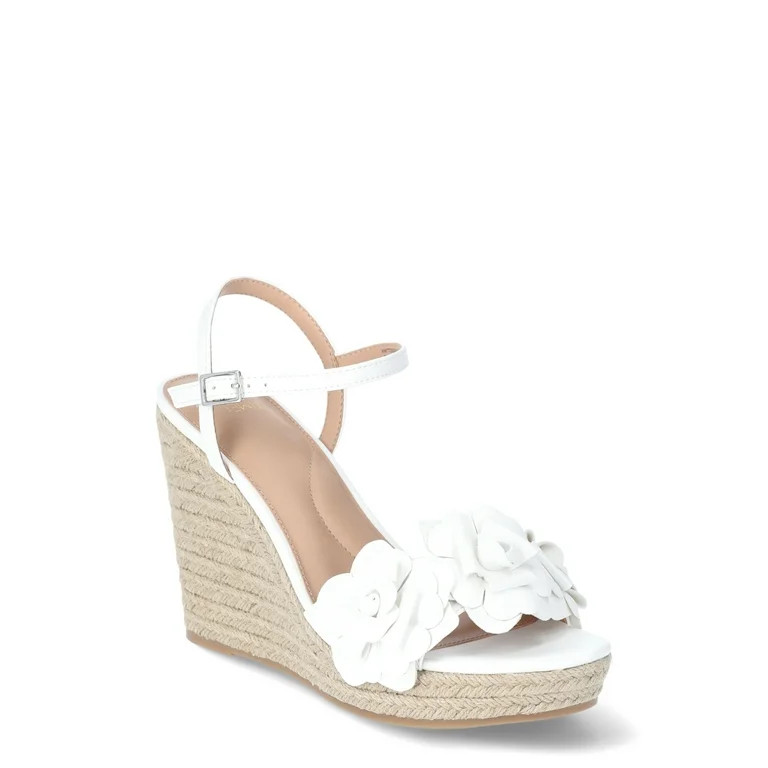 Time and Tru Women's Flower Wedge Sandals | Walmart (US)