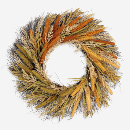 Multicoloured Artificial Flower Wreath 60x60cm | TK Maxx