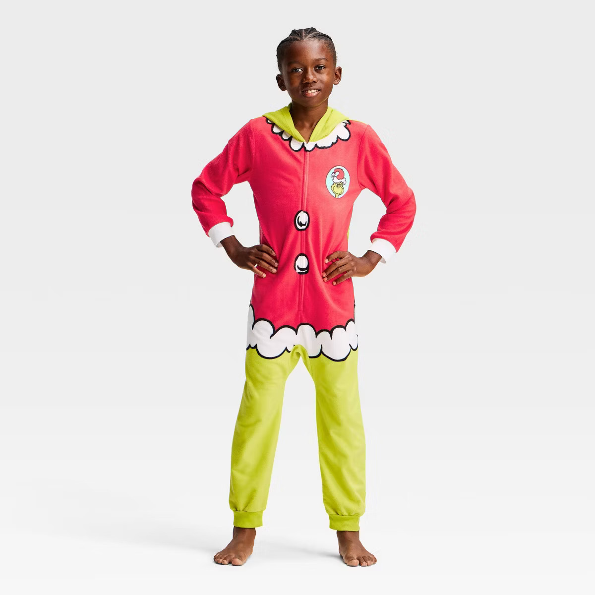 Boys' The Grinch Holiday Union Suit - Green/Red XS | Target