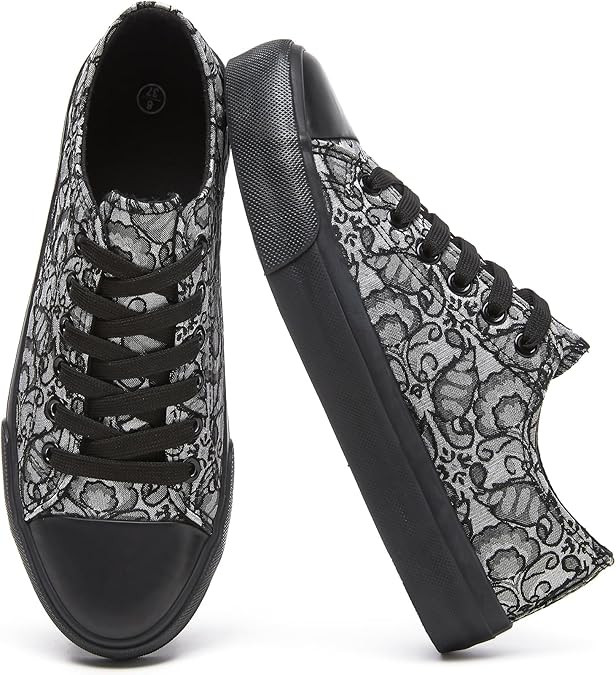 yageyan Womens White Tennis Shoes Low top Canvas Sneakers Women Fashion Shoes for Walking Casual ... | Amazon (US)