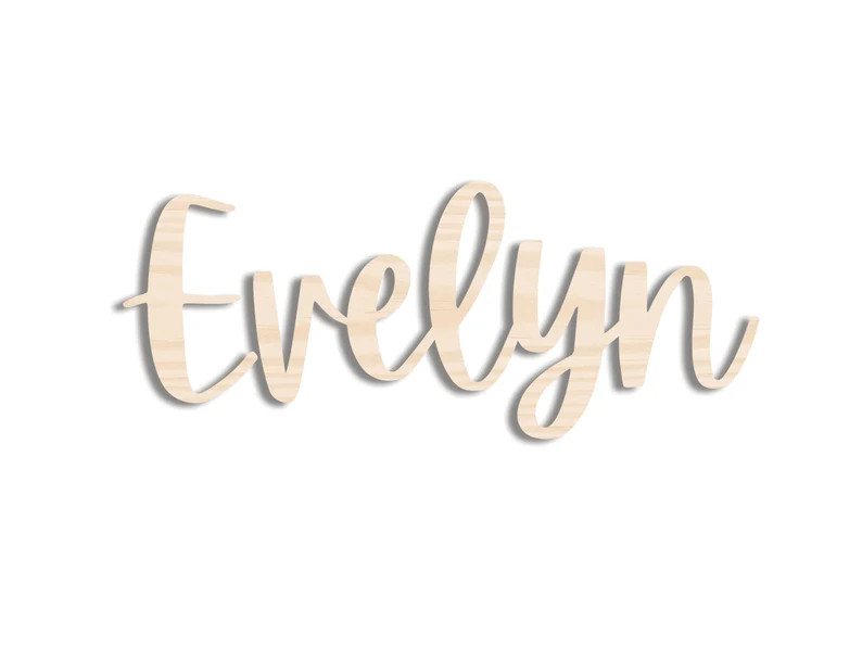 Nursery Wood Name Sign, 18" to 48" Wide, Wall Letters, Nursery Decor, 3D Baby Name Sign, Custom N... | Etsy (US)