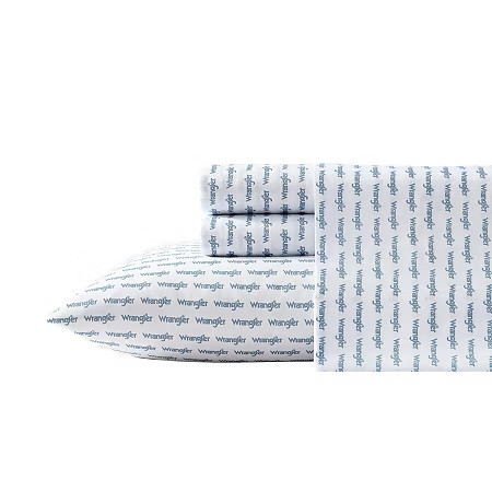 Wrangler Stamped Logo Sheet Set, One Size, Blue | JCPenney