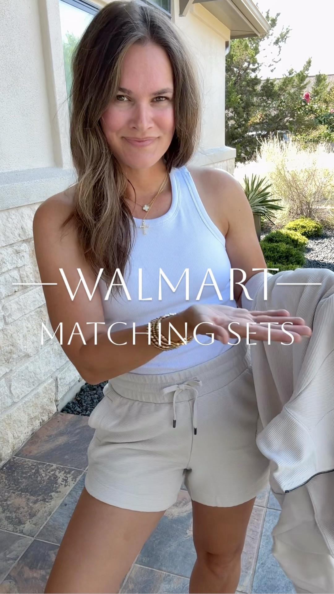 I found the cutest matching set at Walmart! Outfit under $40. Giving Varley, amazing quality, details and fit- running errands, kids sports event, lounging! ✨ 
.
#walmart #walmartstyle #walmartfinds #matchingset #loungeset #summerstyle #summerfashion #momstyle #summeroutfit #travelstyle #traveloutfit 

#LTKFindsUnder50 #LTKSaleAlert #LTKActive